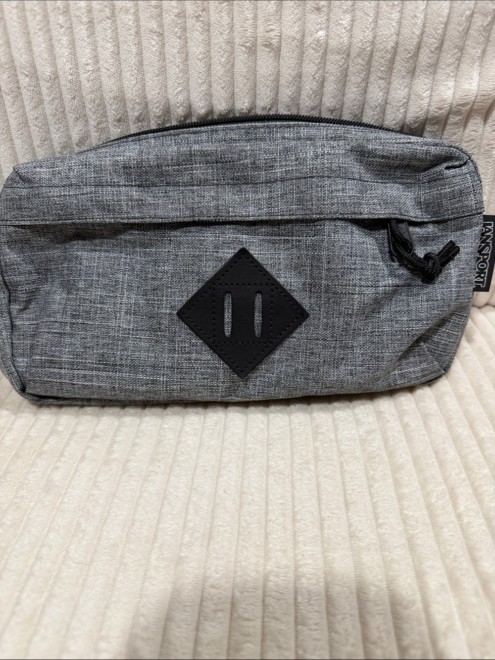 JanSport The Waisted Fanny Pack.Good  shape. Grey. Light stains inside - see pic
